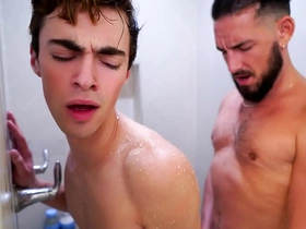 Derek allen totally owns his own stepson nick floyd's cute little bubble butt! stepdaddy eats up the boy's asshole and bangs him silly in the shower!